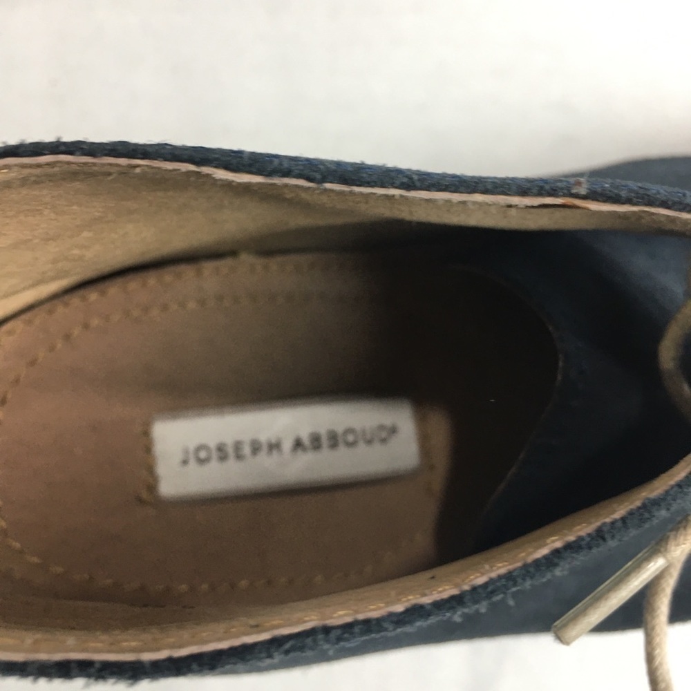 Joseph Abboud Navy Suede Moc Toe Chukka Boots Mens 8.5 - Picture 7 of 8